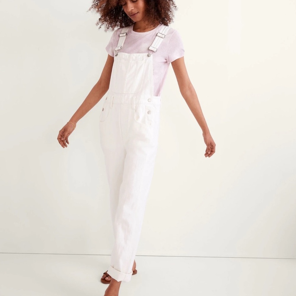 Madewell Tile White Overalls